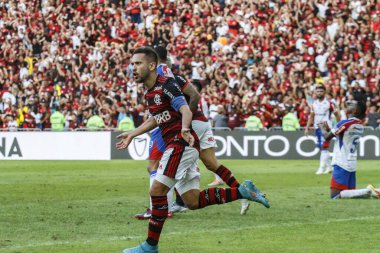 Brezilya Futbol Şampiyonası: Flamengo Fortaleza 'ya karşı. 5 Haziran 2022, Rio de Janeiro, Brezilya: Pazar günü Rio de Janeiro 'daki Maracana Stadyumu' nda düzenlenen Brezilya Futbol Şampiyonası 'nın dokuzuncu turu için geçerli olan Flamego ile Fortaleza arasındaki futbol maçı 