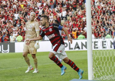 Brezilya Futbol Şampiyonası: Flamengo Fortaleza 'ya karşı. 5 Haziran 2022, Rio de Janeiro, Brezilya: Pazar günü Rio de Janeiro 'daki Maracana Stadyumu' nda düzenlenen Brezilya Futbol Şampiyonası 'nın dokuzuncu turu için geçerli olan Flamego ile Fortaleza arasındaki futbol maçı 