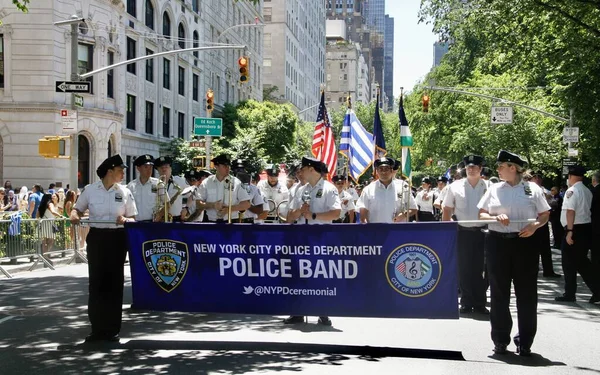 Desfile Del Día Independencia Griega Nueva York Junio 2022 Nueva — Foto de Stock