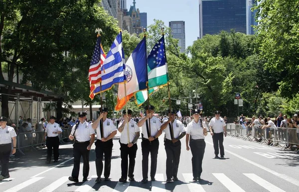 Řecká Přehlídka Dne Nezávislosti New Yorku Června2022 New York Usa — Stock fotografie