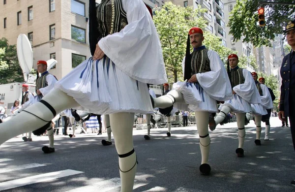 Desfile Dia Independência Grécia Nova York Junho 2022 Nova York — Fotografia de Stock