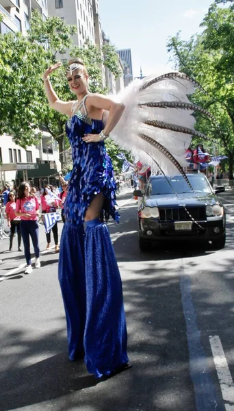 Парад День Независимости Греции Нью Йорке Июня 2022 Года Нью — стоковое фото
