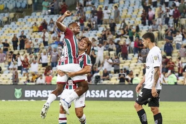 巴西足球锦标赛 Fluminense Atletico 2022年6月8日 巴西里约热内卢 Fluminense与Atletico Mineiro之间的足球比赛 在2022年巴西足球锦标赛第10轮在马拉卡纳体育场举行 — 图库照片
