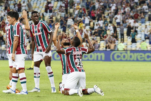 巴西足球锦标赛 Fluminense Atletico 2022年6月8日 巴西里约热内卢 Fluminense与Atletico Mineiro之间的足球比赛 在2022年巴西足球锦标赛第10轮在马拉卡纳体育场举行 — 图库照片