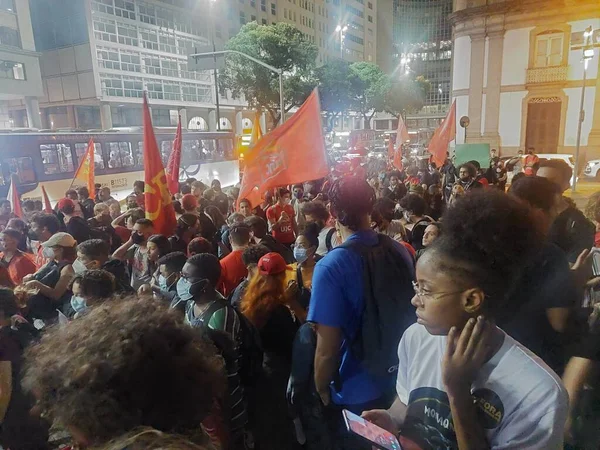 Brezilyalı Öğrenciler Eğitime Daha Fazla Yatırım Yapılmasını Rio Janeiro Protesto — Stok fotoğraf