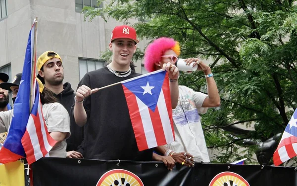 Den Nationella Puertoricanska Dagsparaden Juni 2022 New York Usa Efter — Stockfoto