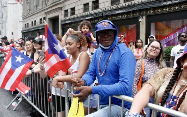 Novo Desfile Nacional Dia Porto Rico Junho 2022 Nova York — Fotografia de Stock