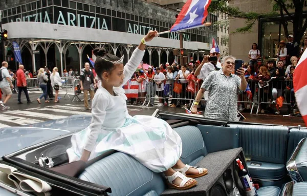 Novo Desfile Nacional Dia Porto Rico Junho 2022 Nova York — Fotografia de Stock