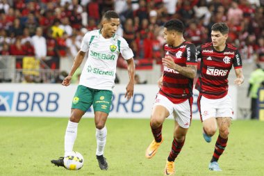 Brezilya Futbol Şampiyonası: Flamengo Cuiaba 'ya karşı. 15 Haziran 2022, Rio de Janeiro, Brezilya: Brezilya 'da Maracana Stadyumu' nda düzenlenen Brezilya Futbol Şampiyonası 'nın 12. turu için geçerli olan Flamengo ve Cuiaba arasındaki futbol maçı