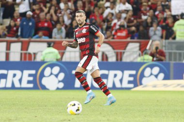 Brezilya Futbol Şampiyonası: Flamengo Cuiaba 'ya karşı. 15 Haziran 2022, Rio de Janeiro, Brezilya: Brezilya 'da Maracana Stadyumu' nda düzenlenen Brezilya Futbol Şampiyonası 'nın 12. turu için geçerli olan Flamengo ve Cuiaba arasındaki futbol maçı