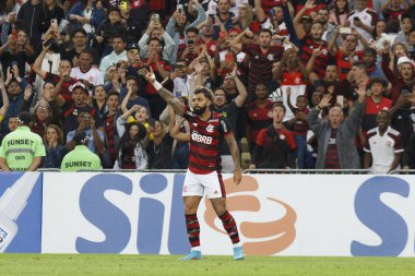 Brezilya Futbol Şampiyonası: Flamengo Cuiaba 'ya karşı. 15 Haziran 2022, Rio de Janeiro, Brezilya: Brezilya 'da Maracana Stadyumu' nda düzenlenen Brezilya Futbol Şampiyonası 'nın 12. turu için geçerli olan Flamengo ve Cuiaba arasındaki futbol maçı