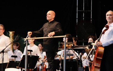 Central Park 'taki New York Filarmoni Konserleri. 15 Haziran 2022, New York, ABD: COVID-19 salgınından dolayı iki yıl aradan sonra New York Filarmoni Orkestrası Parktaki Konserleri tekrar Central Park 'ta