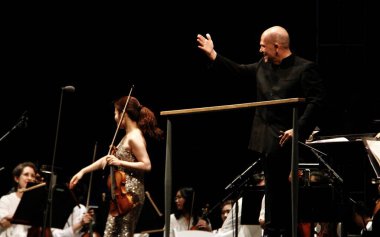 Central Park 'taki New York Filarmoni Konserleri. 15 Haziran 2022, New York, ABD: COVID-19 salgınından dolayı iki yıl aradan sonra New York Filarmoni Orkestrası Parktaki Konserleri tekrar Central Park 'ta