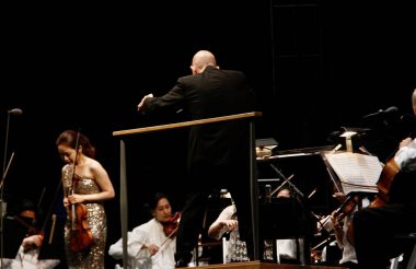 Central Park 'taki New York Filarmoni Konserleri. 15 Haziran 2022, New York, ABD: COVID-19 salgınından dolayı iki yıl aradan sonra New York Filarmoni Orkestrası Parktaki Konserleri tekrar Central Park 'ta