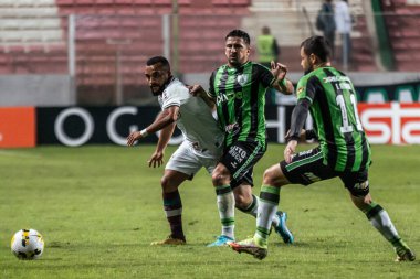 Brezilya Futbol Şampiyonası: Amerika-MG Fluminense 'e karşı. 15 Haziran 2022, Belo Horizonte, Minas Gerais, Brezilya: Independencia Stadyumu 'nda düzenlenen Brezilya Futbol Şampiyonası' nın 12. turu için geçerli olan Amerika-MG ve Fluminense arasındaki futbol maçı