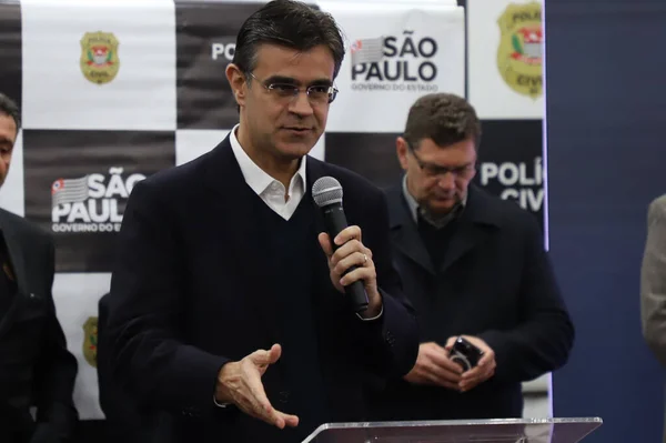 Governador São Paulo Autoridades Participam Cerimônia Abertura Museu Denarc Uma — Fotografia de Stock