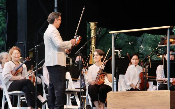 Die Konzerte Der New Yorker Philharmoniker Central Park Juni 2022 — Stockfoto
