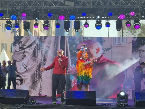 Público Durante Xxi Feira Cultura Diversidade Lgbt São Paulo Junho — Fotografia de Stock