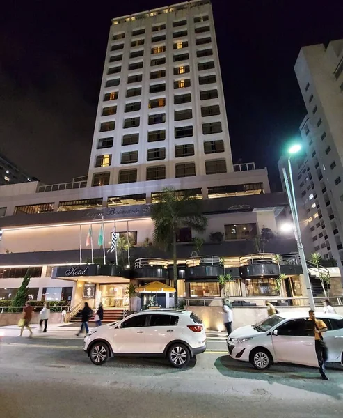 Blick Auf Das Atlantico Hotel Rande Des Strandes Gonzaga Santos — Stockfoto