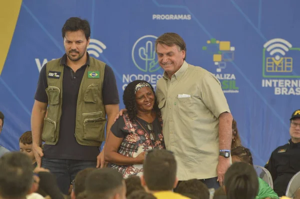 Président Brésilien Jair Bolsonaro Assiste Événement Dans Ville Natal Juin — Photo