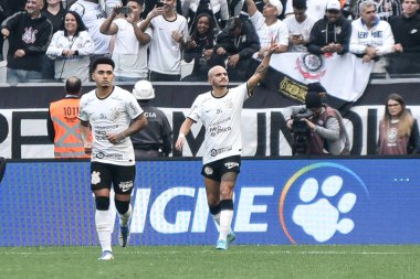 Brezilya Futbol Şampiyonası: Korintliler Goias 'a karşı. 19 Haziran 2022, Sao Paulo, Brezilya: Korintliler ve Goias arasındaki futbol maçı, Brezilya Futbol Şampiyonası 'nın 13. turu için geçerli, 19 Pazar günü Sao Paulo' daki Neo Quimica Arena 'da yapıldı.).