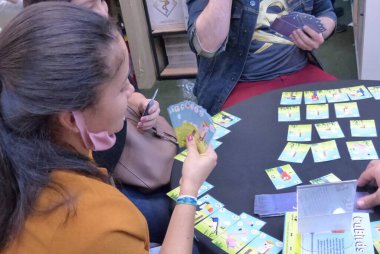 Çevrimdışı Eğlence, Sao Paulo 'daki en büyük masa oyunu etkinliği. 19 Haziran 2022, Sao Paulo, Brezilya: Ülkenin en büyük masa oyunu etkinliği Offline Fun sırasındaki hareket, oyunların ve RPG 'lerin ana yayıncılarını bir araya getiriyor.