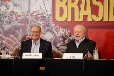 (Brezilya Cumhurbaşkanı Adayı Lula 'nın Hükümet Planı. 21 Haziran 2022, Sao Paulo, Brezilya: Eski Cumhuriyet Başkanı ve Planalto Sarayı 'nın ön adayı, Luiz Inacio Lula da Silva