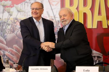 (Brezilya Cumhurbaşkanı Adayı Lula 'nın Hükümet Planı. 21 Haziran 2022, Sao Paulo, Brezilya: Eski Cumhuriyet Başkanı ve Planalto Sarayı 'nın ön adayı, Luiz Inacio Lula da Silva