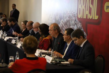 (Brezilya Cumhurbaşkanı Adayı Lula 'nın Hükümet Planı. 21 Haziran 2022, Sao Paulo, Brezilya: Eski Cumhuriyet Başkanı ve Planalto Sarayı 'nın ön adayı, Luiz Inacio Lula da Silva