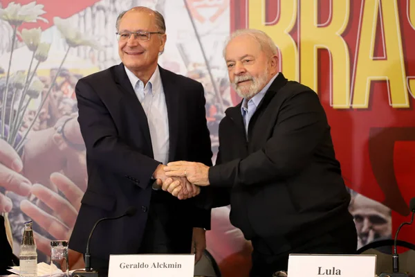 (Brezilya Cumhurbaşkanı Adayı Lula 'nın Hükümet Planı. 21 Haziran 2022, Sao Paulo, Brezilya: Eski Cumhuriyet Başkanı ve Planalto Sarayı 'nın ön adayı, Luiz Inacio Lula da Silva