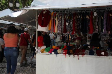 Curitiba 'da Özel Kış Fuarı düzenleniyor. 22 Haziran 2022, Curitiba, Parana, Brezilya: Özel Kış Fuarı sırasında kamuoyu hareketi 22 Çarşamba günü Curitiba 'da Santos Andrade meydanına monte edildi.). 