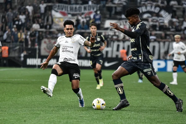 Brezilya Futbol Kupası - 16. Raunt: Korintliler Santos 'a karşı. 22 Haziran 2022, Sao Paulo, Brezilya: Sao Paulo 'daki Neo Quimica Arena Stadyumu' nda düzenlenen Brezilya Futbol Kupası 'nın 16.