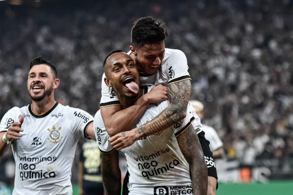 Brasilianische Fußballmeisterschaft Achtelfinale Corinthians Gegen Santos Juni 2022 Sao Paulo — Stockfoto