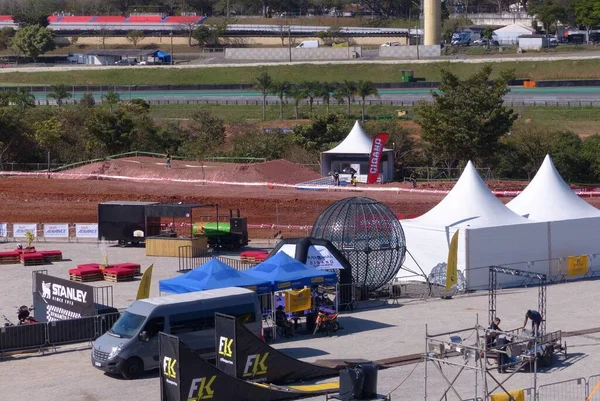 Preparativos Para Festival Motos Interlagos 2022 São Paulo Junho 2022 — Fotografia de Stock