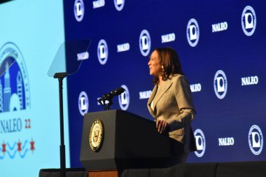 26 Haziran 2022, Plainfield, IL, ABD: Roe V. Wade 'in devrilmesi hakkında açıklama yapan ABD Başkan Yardımcısı Kamala Harris