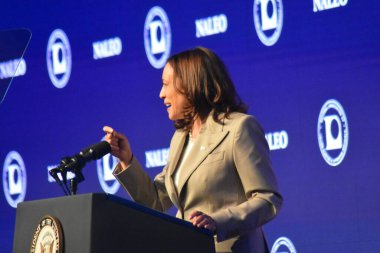 26 Haziran 2022, Plainfield, IL, ABD: Roe V. Wade 'in devrilmesi hakkında açıklama yapan ABD Başkan Yardımcısı Kamala Harris