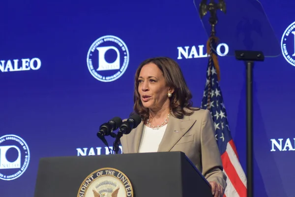 Αντιπρόεδρος Των Ηνωμένων Πολιτειών Kamala Harris Κάνει Σχόλια Για Την — Φωτογραφία Αρχείου