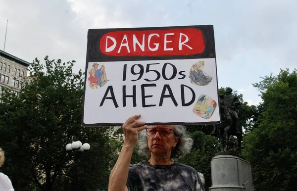 Protester Mot Usa Högsta Domstols Beslut Att Störta Roe Wade — Stockfoto