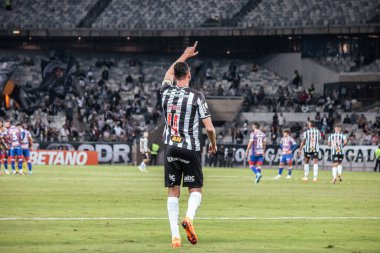 Brezilya Futbol Şampiyonası: Atletico-MG Fortaleza 'ya karşı. 25 Haziran 2022, Belo Horizonte, Minas Gerais, Brezilya: Brezilya 'nın Mineirao Stadyumu' nda düzenlenen Brezilya Futbol Şampiyonası 'nın 14. turu için geçerli olan Atletico-MG ve Fortaleza arasındaki futbol maçı