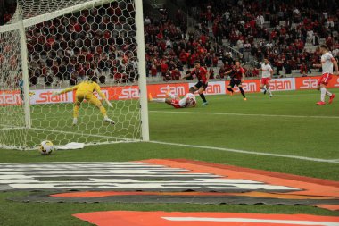 Brezilya Futbol Şampiyonası: Athletico Paranaense ve Red Bull Bragantino. 25 Haziran 2022, Curitiba, Parana, Brezilya: Brezilya Futbol Şampiyonası 'nın 14. turu için geçerli olan Athletico Paranaense ve Red Bull Bragantino arasındaki futbol maçı