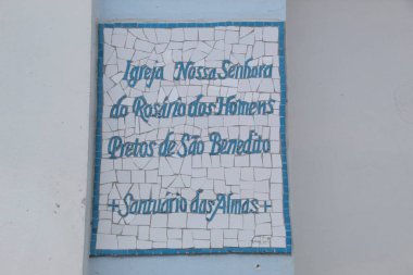 Curitiba 'daki Nossa Senhora do Rosario dos Pretos de Sao Benedito Kilisesi manzarası. 27 Haziran 2022, Curitiba, Parana, Brezilya: Curitiba şehrinde Nossa Senhora do Rosario dos Pretos de Sao Benedito Kilisesi manzarası