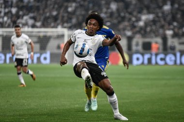 Libertadores Futbol Kupası - 16. Raunt: Corinthians vs Boca Juniors. 28 Haziran 2022, Sao Paulo, Brezilya: Corinthians ve Boca Juniors arasındaki futbol maçı, Neo Quimica Arena 'da düzenlenen Libertadores Futbol Kupası' nın 16. 