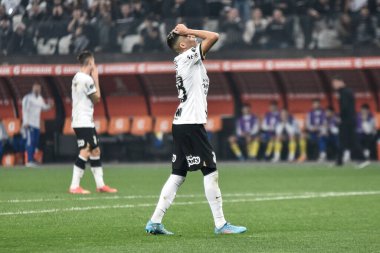 Libertadores Futbol Kupası - 16. Raunt: Corinthians vs Boca Juniors. 28 Haziran 2022, Sao Paulo, Brezilya: Corinthians ve Boca Juniors arasındaki futbol maçı, Neo Quimica Arena 'da düzenlenen Libertadores Futbol Kupası' nın 16. 