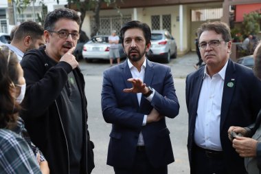 Sao Paulo Hükümeti Yerel Kültür Müzesi 'ni teslim etti. 29 Haziran 2022, Sao Paulo, Brezilya Sao Paulo Valisi Rodrigo Garcia Kültür Bakanı Sergio Sa Leitao Turizm Genel Sekreteri Vinicius Lummertz