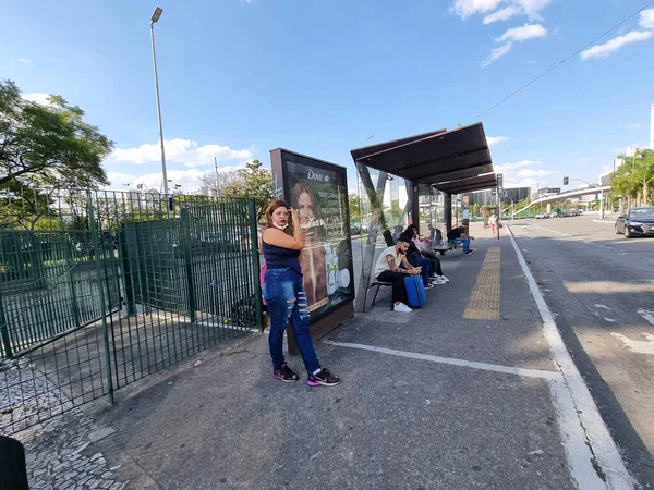 Passenger Movement Barra Funda Terminal Bus Strike June 2022 Sao — Stock Photo, Image