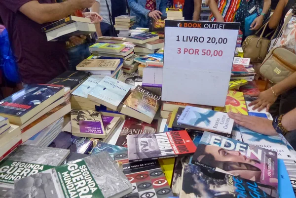 Internationale Buchbiennale Sao Paulo Juli 2022 Sao Paulo Brasilien Bewegung — Stockfoto