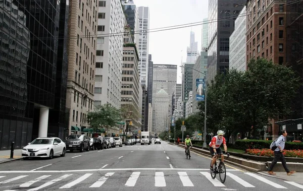 Nové Prázdné Ulice New Yorku Kvůli Červenci Mass Travels Den — Stock fotografie