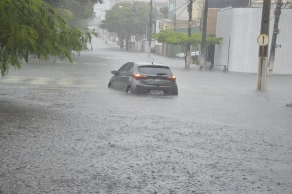 Weather Heavy Rain Weekend Havoc Natal July 2022 Natal Rio — Foto de Stock