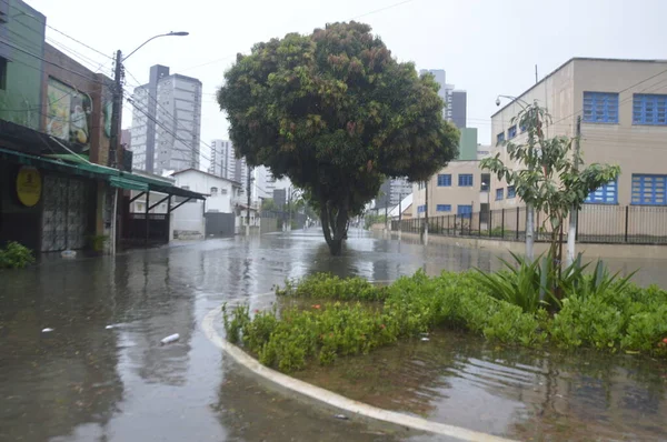 Wetter Heftiger Regen Wochenende Verwüstet Natal Juli 2022 Natal Rio — Stockfoto