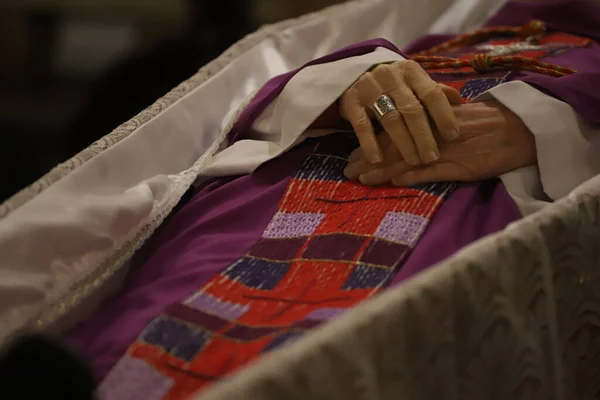 Funeral Body Cardinal Claudio Hummes Cathedral Sao Paulo July 2022 — Photo